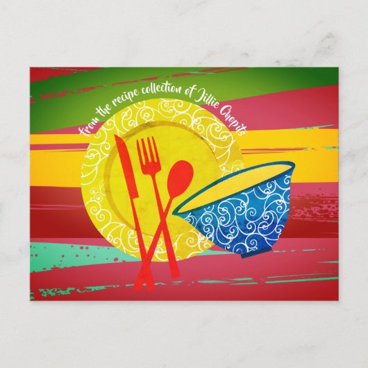 Aziatische keuken keeper kookboek receptenkaart briefkaart (Voorkant)