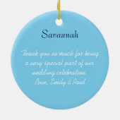 Aziatische Kimono Birdesmaid geeft roze veranderin Keramisch Ornament (Achterkant)