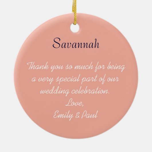 Aziatische Kimono Birdesmaid geeft roze veranderin Keramisch Ornament (Achterkant)