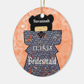 Aziatische Kimono Birdesmaid Gifts Coral Wijziging Keramisch Ornament (Links)