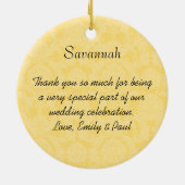 Aziatische Kimono Bruidsmeisje Cadeaus Koraal Kleu Keramisch Ornament (Achterkant)