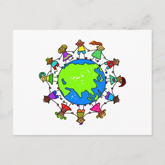 Aziatische Kinderen Briefkaart (Voorkant)