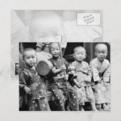 Aziatische kinderen in traditionele kleding (1908) briefkaart (Voorkant / Achterkant)