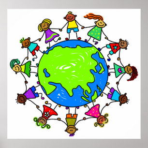 Aziatische Kinderen Poster