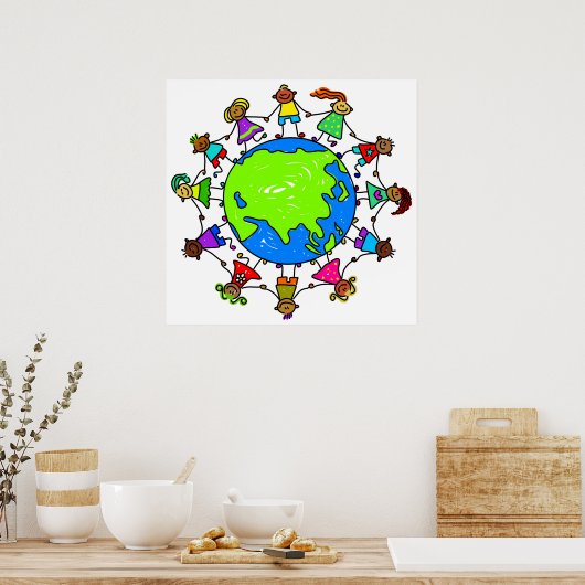 Aziatische Kinderen Poster (Keuken)