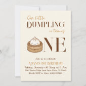 Aziatische kleine Dumpling Kawaii eerste verjaarda Kaart (Voorkant)