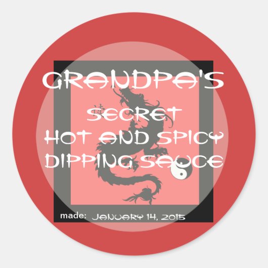 Aziatische klepafdekking met bliksem - formaat voo ronde sticker (Voorkant)