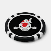 Aziatische Koi geometrische kunst Poker Chips (Enkel)