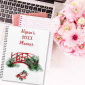 Aziatische Koi Monogrammed Naam Waterverf Japanse  Planner