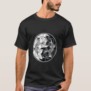 Aziatische Koi Vis Tuin Ying En Yang T-shirt