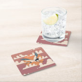 Aziatische kraan in vlucht kartonnen onderzetters (Insitu)