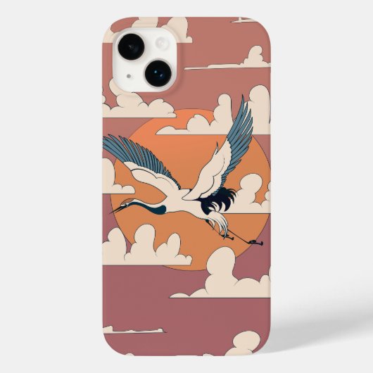 Aziatische kraanvogel in vlucht Case-Mate iPhone case (Achterkant)