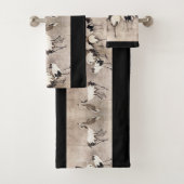 Aziatische kraanvogel Wildlife Okyo Bath Towel Set Bad Handdoek (Insitu)