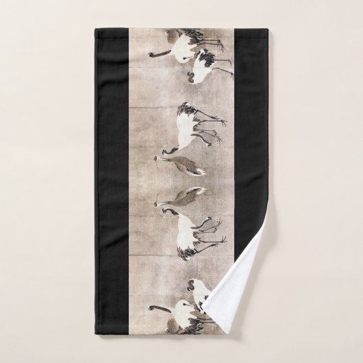 Aziatische kraanvogel Wildlife Okyo Bath Towel Set Bad Handdoek (Handdoek)