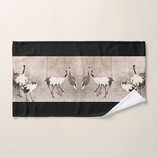 Aziatische kraanvogel Wildlife Okyo Bath Towel Set Bad Handdoek (Handdoek)