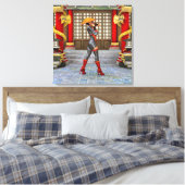 Aziatische krijgsmaagd canvas afdruk (Insitu (Slaapkamer))