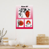 Aziatische kunst poster (Keuken)