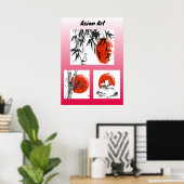 Aziatische kunst poster (Thuiskantoor)