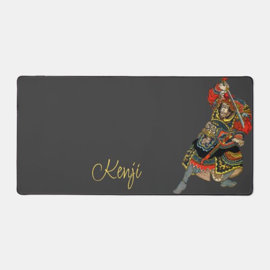 Aziatische Kunst Samurai Warrior Desk Mat (Voorkant)