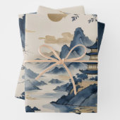 Aziatische kunstdruk inpakpapier vel (In situ)