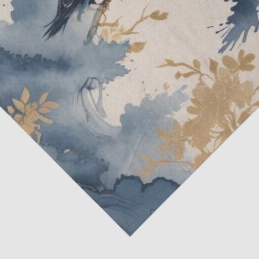 Aziatische kunstdruk tissuepapier (Detail)