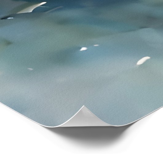 Aziatische kustlijn dorp poster (Hoek)