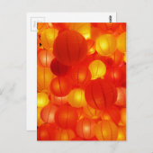 Aziatische lantaarns briefkaart (Voorkant / Achterkant)