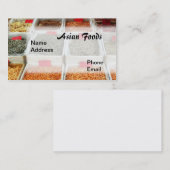 Aziatische levensmiddelenmarkt voor gedroogde garn visitekaartje (Voorkant / Achterkant)