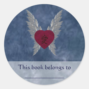 Aziatische Liefde Boekplaat Ronde Sticker
