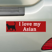 Aziatische Liefde Bumpersticker (Op auto)