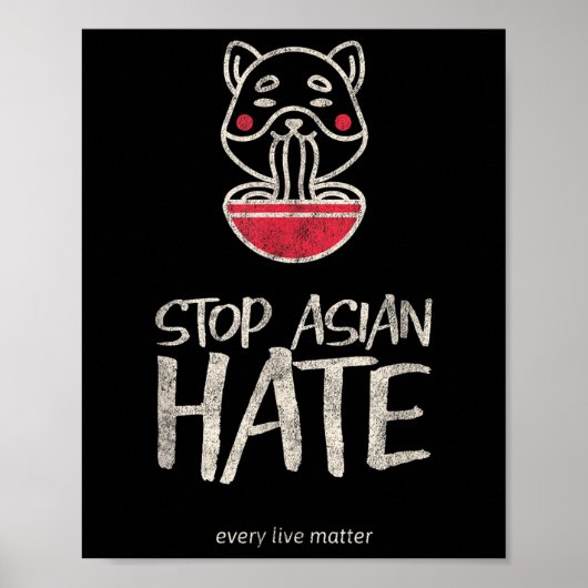 Aziatische Live Anti Racisme AAPI Bewustzijn Stop Poster (Voorkant)