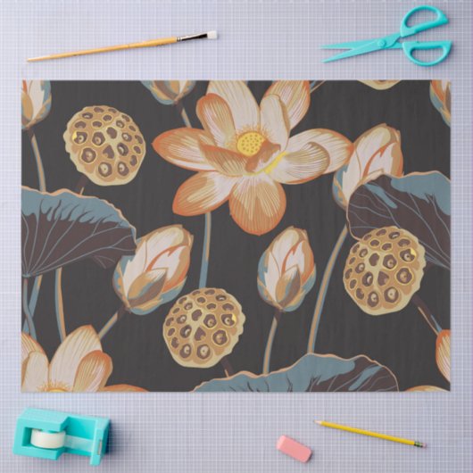 Aziatische lotusbloem. tissuepapier (Craft)