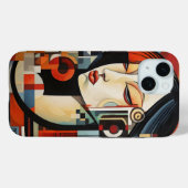 Aziatische meisje Abstracte kunst Case-Mate iPhone Case (Achterkant (horizontaal))