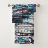 Aziatische meisje graffiti bad handdoek (Insitu)