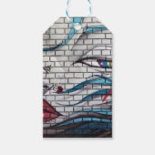 Aziatische meisje graffiti cadeaulabel (Voorkant)