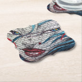 Aziatische meisje graffiti kartonnen onderzetters (Gekanteld)