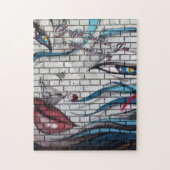 Aziatische meisje graffiti legpuzzel (Verticaal)