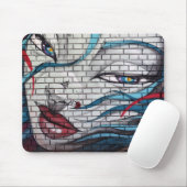 Aziatische meisje graffiti muismat (Met muis)