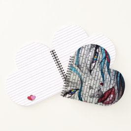 Aziatische meisje graffiti notitieboek