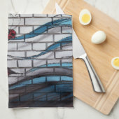 Aziatische meisje graffiti theedoek (Quarter Fold)