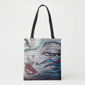 Aziatische meisje graffiti tote bag (Voorkant)