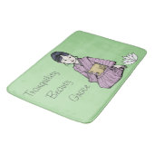 Aziatische meisje in roze-Mauve Kimono Badmat (Gekanteld)