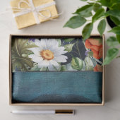 Aziatische Meisje Wildflowers & Red Poppies Abstra Tissuepapier (Geschenk)