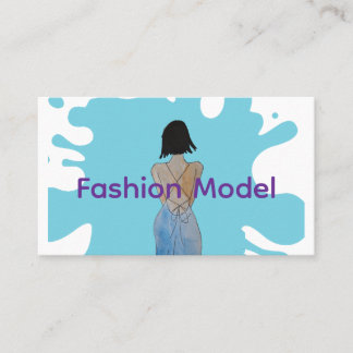 Aziatische modegril met bob visitekaartje