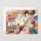 Aziatische moeder 15 briefkaart (Voorkant / Achterkant)