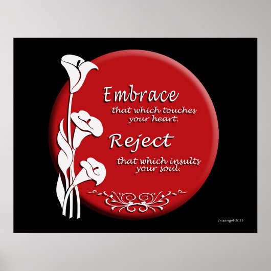 Aziatische motief Rising sun inspirerend bericht Poster (Voorkant)