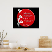 Aziatische motief Rising sun inspirerend bericht Poster (Keuken)