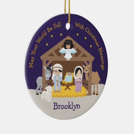 Aziatische nativiteitsscène keramisch ornament (Rechts)