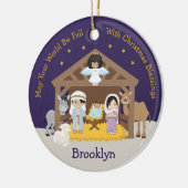 Aziatische nativiteitsscène keramisch ornament (Links)