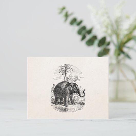  Aziatische olifant - Aangepaste olifanten Briefkaart (Staand voorkant)